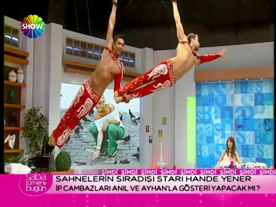 İp cambazları Anıl ve Ayhan'dan süper gösteri