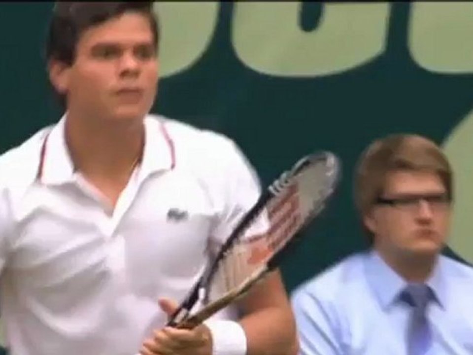 Halle: raonic wirft petzschner raus