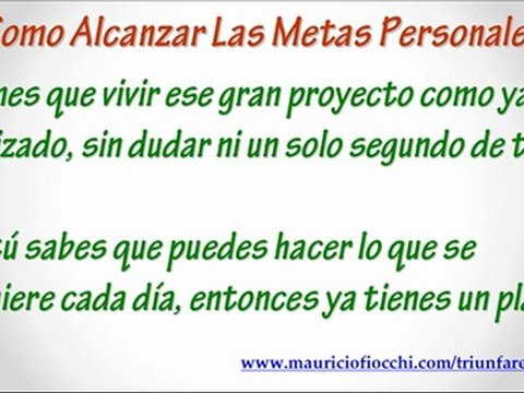 Como Alcanzar Las Metas Personales - Ejemplos De Metas Personales