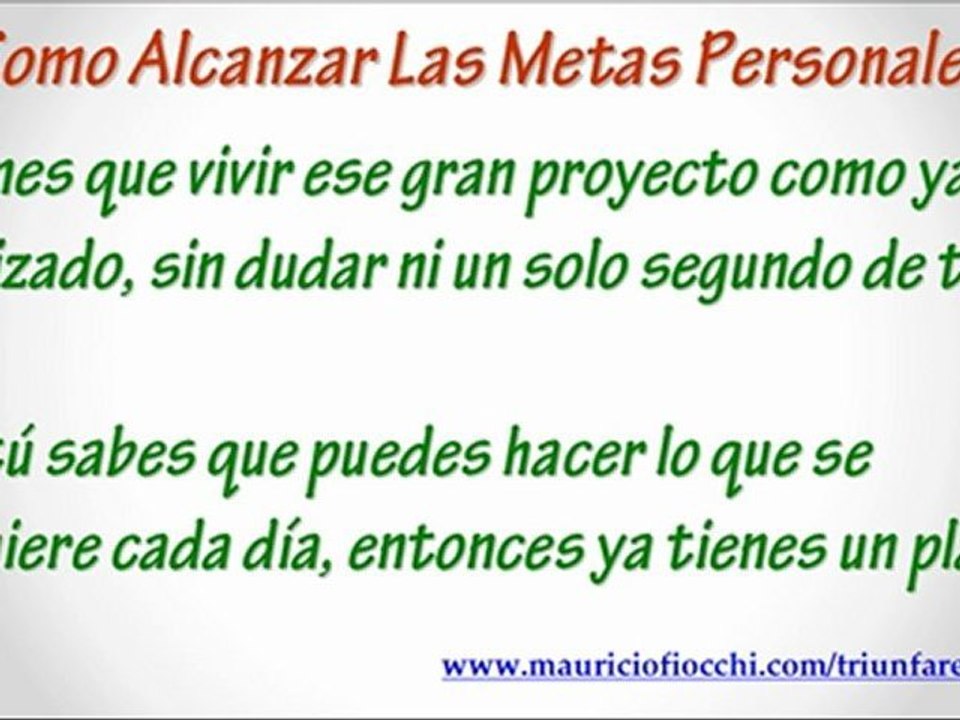 Como Alcanzar Las Metas Personales - Ejemplos De Metas Personales