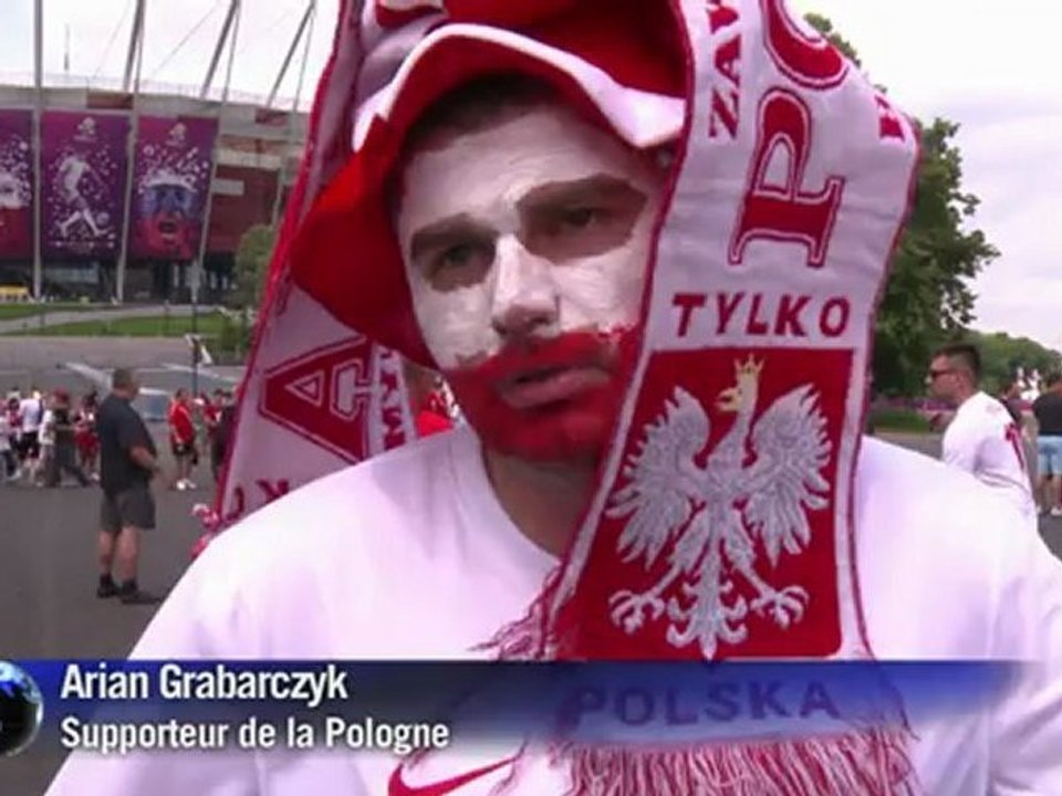 Euro: ambiance à Varsovie avant Pologne-Russie
