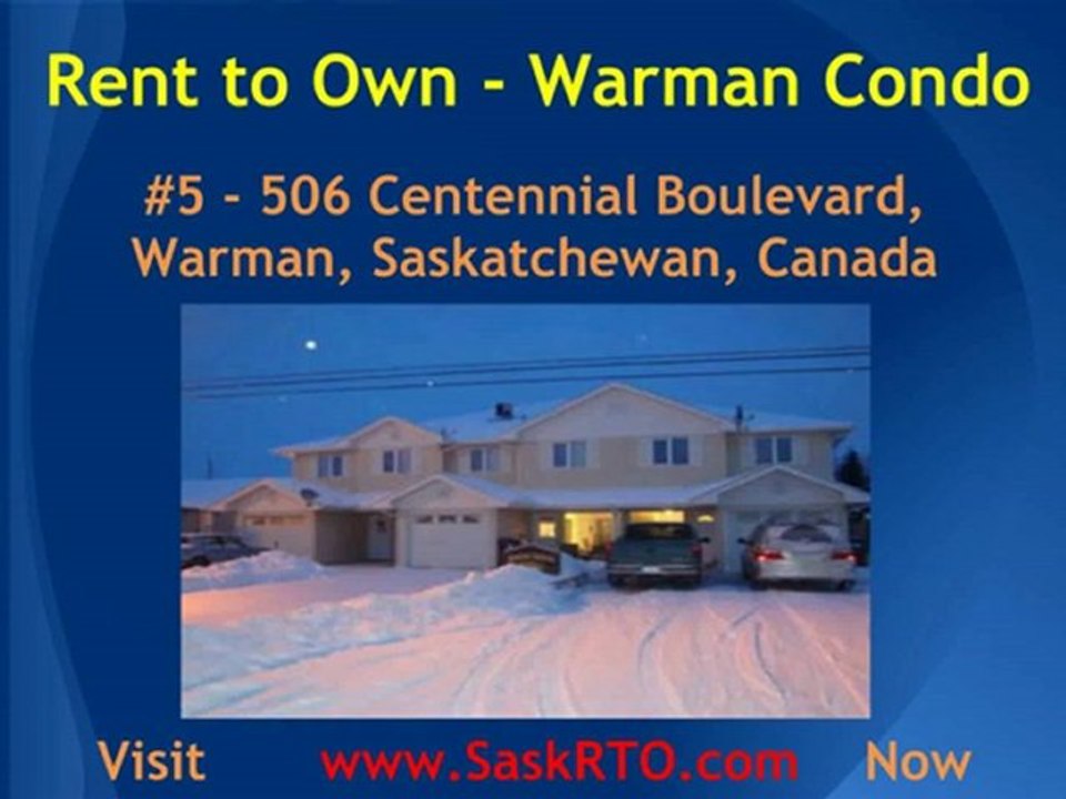 Rent To Own Condo in Warman, Saskatchewan