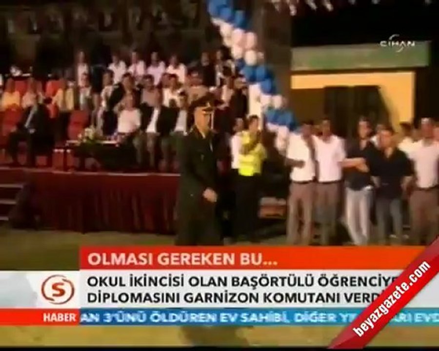 Başörtülü Kardeşimize Paşa'dan Diploma ! Ne İrtica Hortladı ! Nede Geri Gittik !