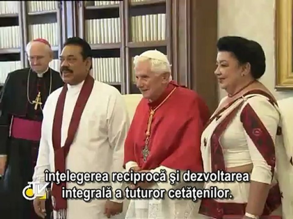 Benedict al XVI-lea l-a primit pe preşedintele Rep. Sri Lanka