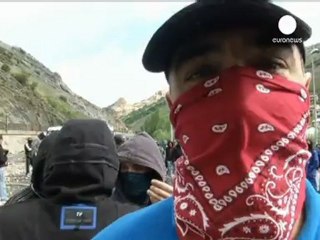 España: La huelga de los mineros del carbón empieza su...