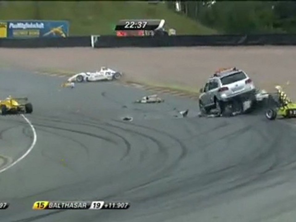 ADAC Formel Masters Sachsenring Race 3 Crash