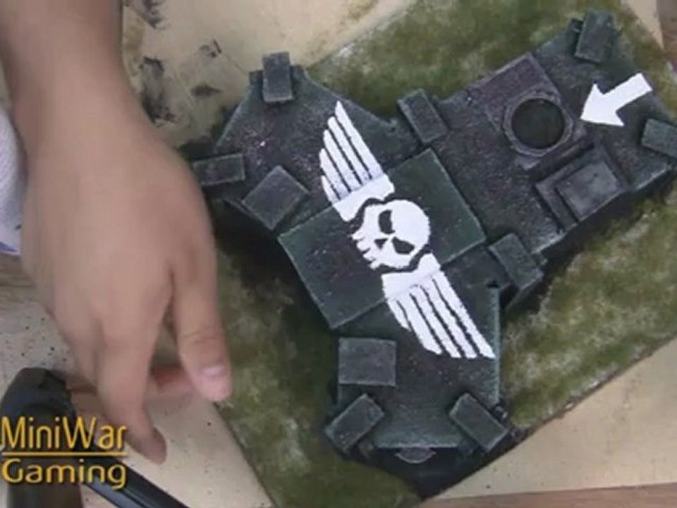 Foam Board imperial guard field command station terrain part 2.wmv