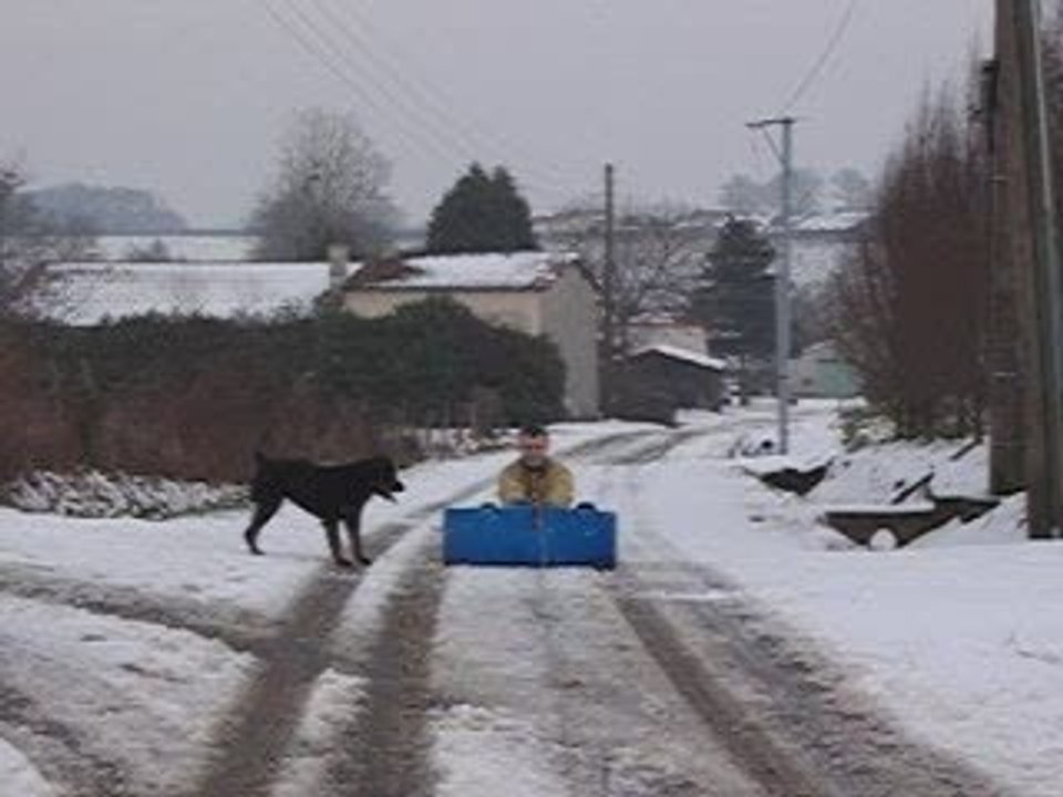 Regis fait de la luge