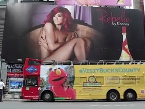 Rihanna's Nude Billboard in Times Square