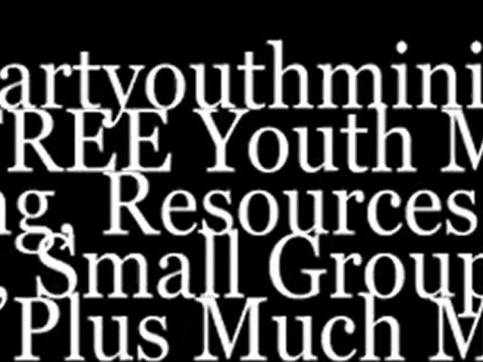 FREE Youth Ministry Resources For Youth Workers. 100% FREE Youth Ministry Training & Resources.