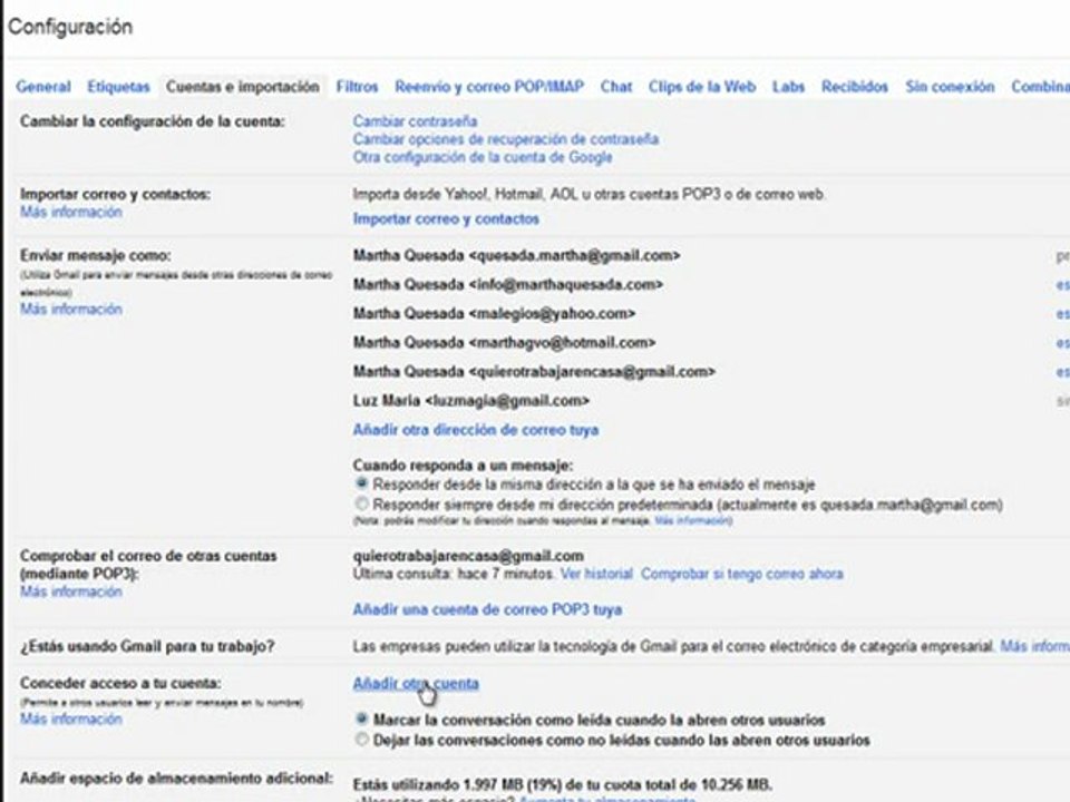 Cómo configurar el correo electrónico de Gmail