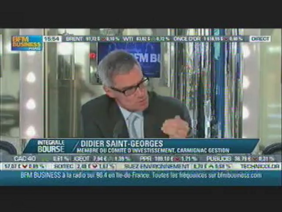 Didier Saint-Georges invité de BFM TV L'intégrale Bourse