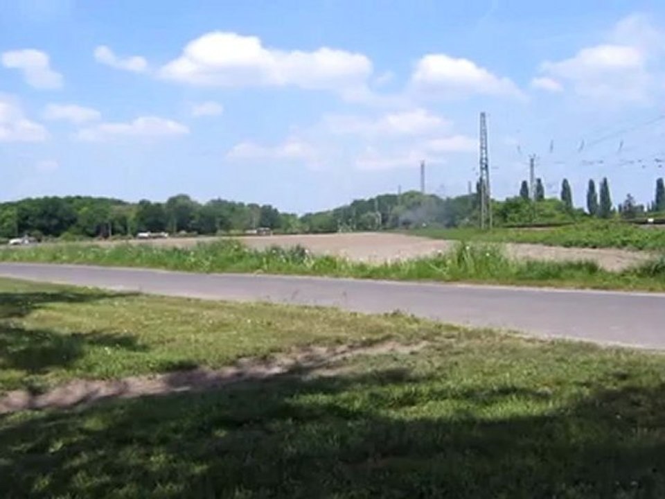 Eisenbahn Nostalgie BR Dampflok 50 Rüppur Bahnübergang