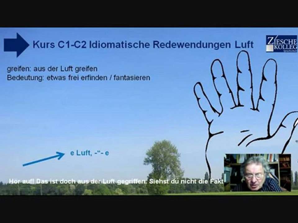 C1-C2 idiomatische Redewenungen Hör- und Lesetext aus der Luft gegriffen