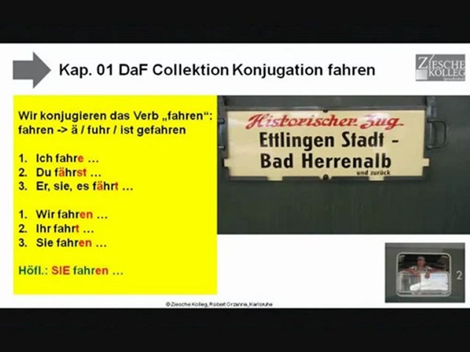 Kap. 01 DaF Collektion Grammatik Konjugation fahren