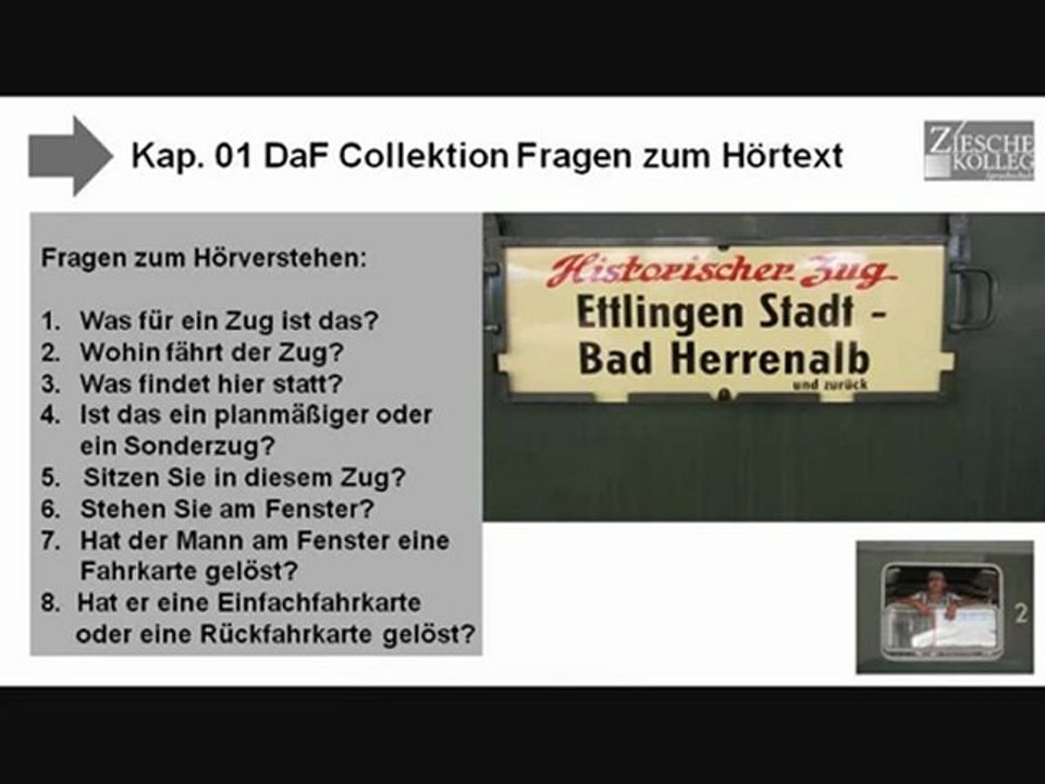 Kurs A1 Bahnhofsfest Bad Herrenalb Fragen zum Hörtext