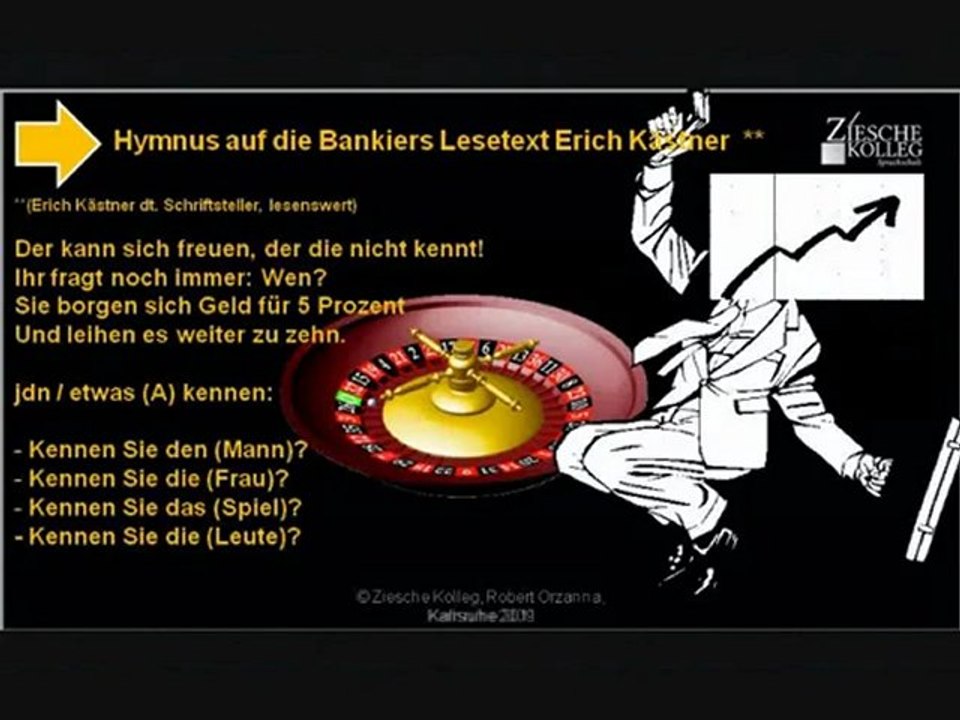 A2-B2 Hymnus auf die Bankiers nach E. Kästner Lesetext S.01
