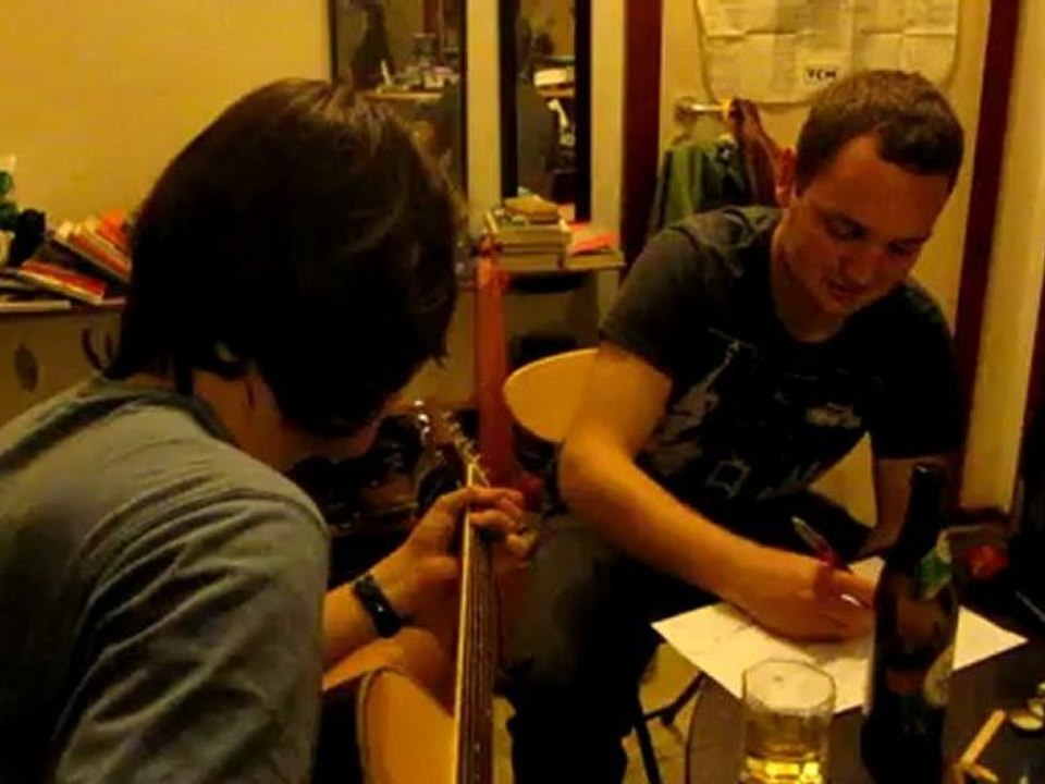 Robert u. Adi bei Probe spontane Aufnahme