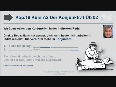 Kap. 19 Kurs A2 Konj. I indirekte Rede Modalverb Übung 02