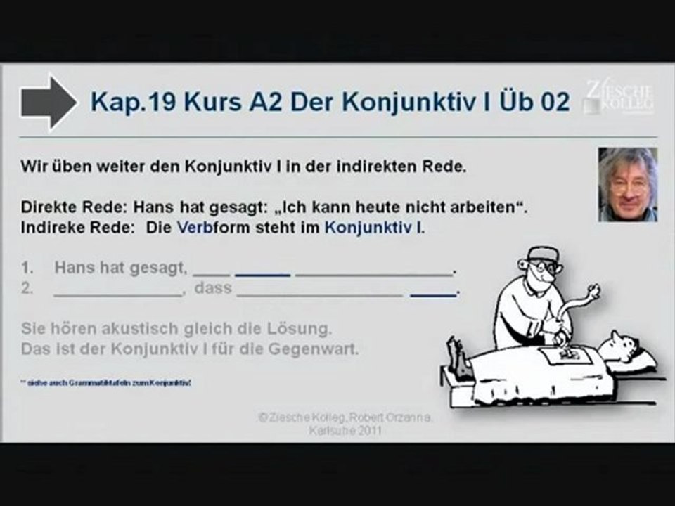 Kap. 19 Kurs A2 Konj. I indirekte Rede Modalverb Übung 02