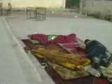 Syria فري برس  حمص الحولة شاهدوا اين ينام الناس المهجرين نتيجة القصف 13 6 2012 Homs