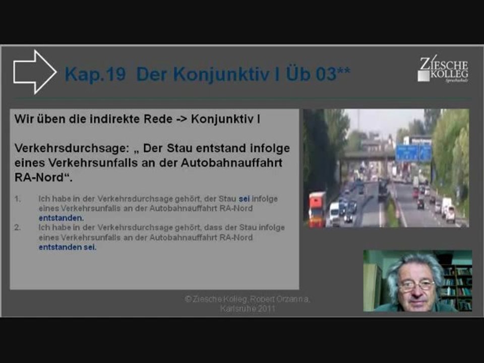 Kap. 19 A2-DSH-Vorber. Der Konjunktiv I indirekte Rede Üb-Beispiel 03