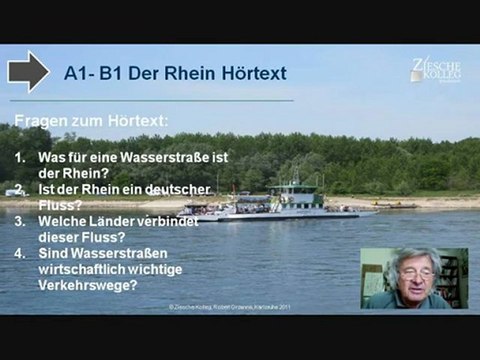 A1-B1 Fragen zum Hörtext der Rhein