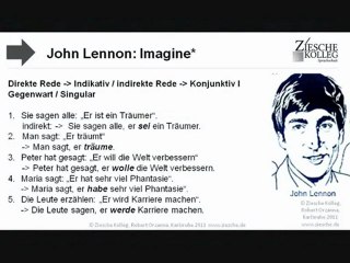 A2 B1 John Lennon Imagine Konjunktiv I Gegenwart
