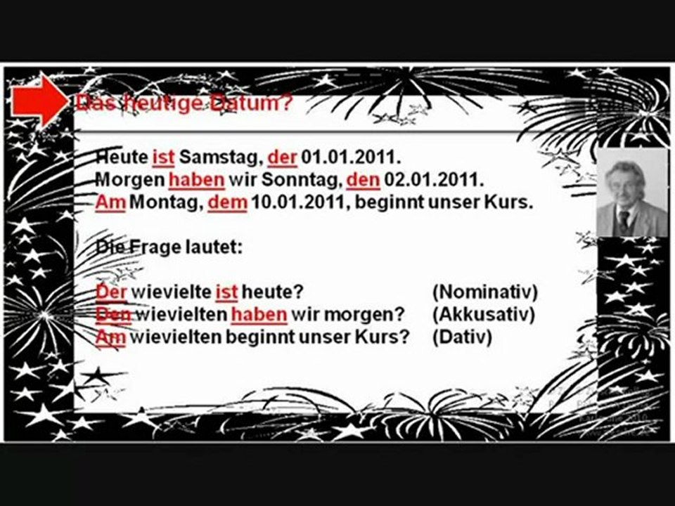 A1 Neujahr Das Datum