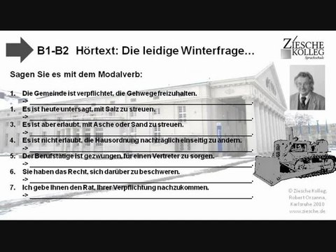 B1-B2 Hörtext Die leidige Winterfrage Modalverben