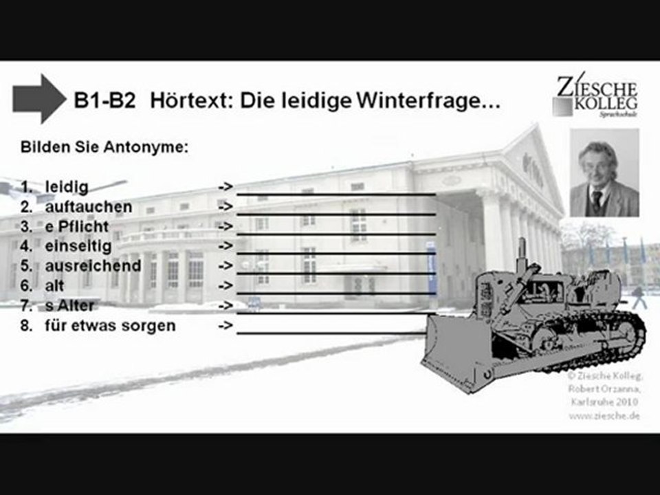 B1-B2 Hörtext Die leidige Winterfrage Antonyme