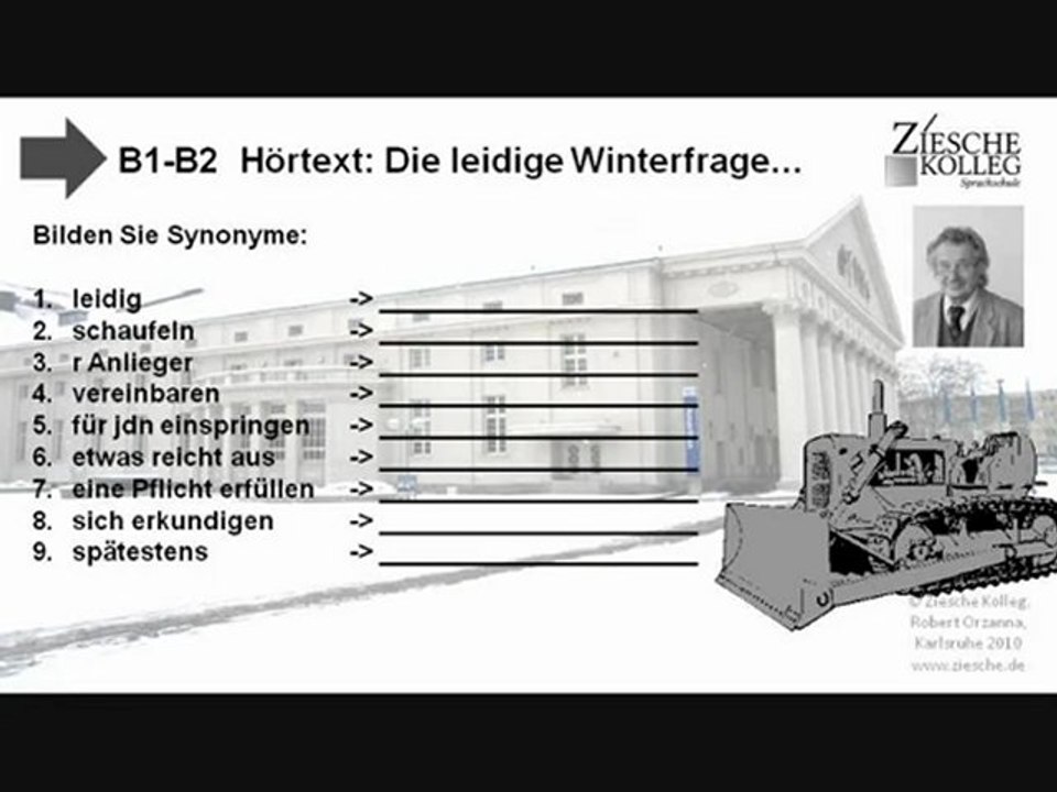 B1-B2 Hörtext Die leidige Winterfrage Synonyme