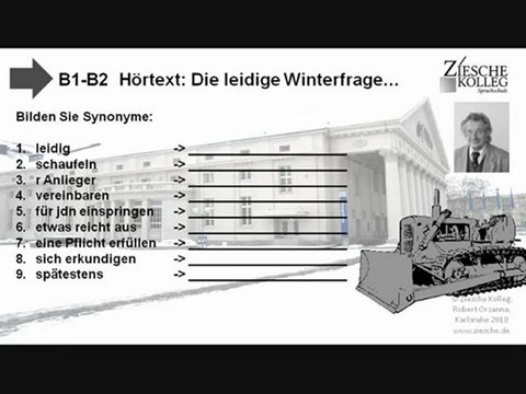 B1-B2 Hörtext Die leidige Winterfrage Synonyme