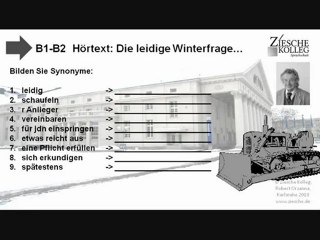 B1-B2 Hörtext Die leidige Winterfrage Synonyme