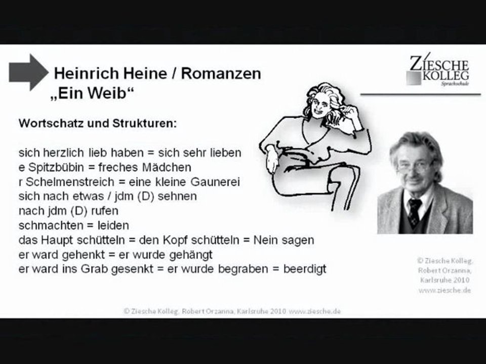 C1-C2 Literatur Lyrik Heine Ein Weib Wortschatz und Strukturen