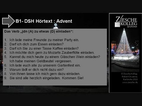 B1-DSH-Vorbereitung Hörtext Advent Verb einladen zu S.04