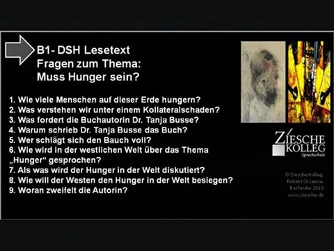 B1-DSH-Vorbereitung Fragen zum Lestext Muss Hunger sein S.02