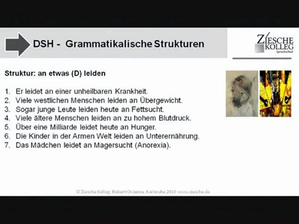 B1-DSH-Vorbereitung Struktur leiden an