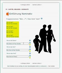 Beispiel einer Seite zum Onlinelearning mit www.ziesche-elearning.de