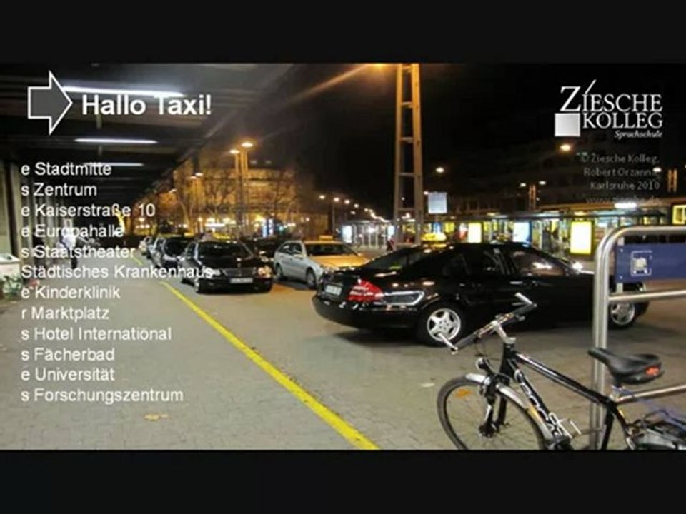 E1-A1 Hallo Taxi! Ich möchte...