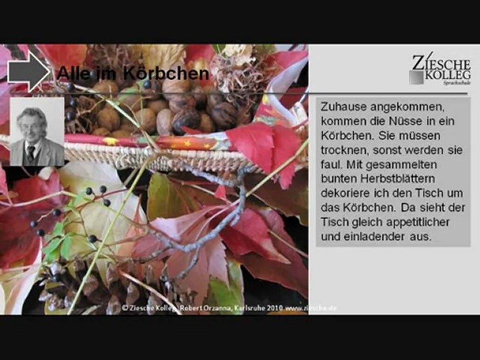 A1-2 hör- und lesetext wir sammeln walnüsse