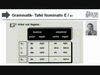 E1 Einführungskurs Gram-Tafel E, B1