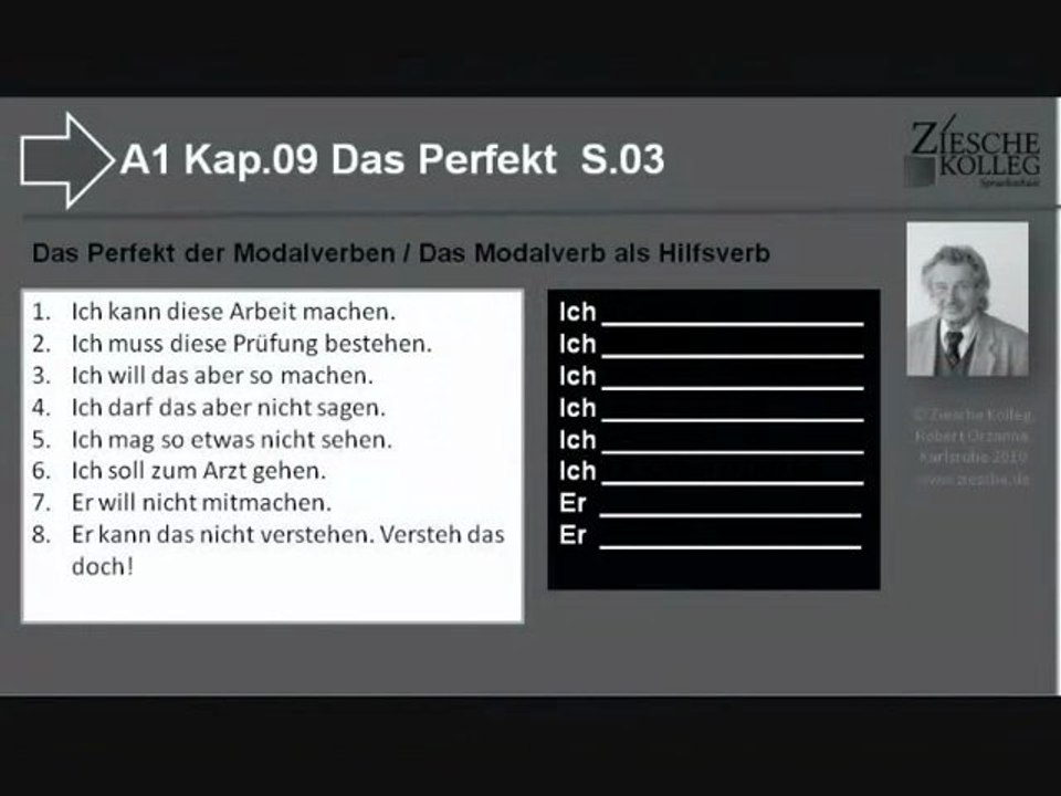 A1 Kap.09 das Perfekt S.03 Modalverb als Hilfsverb