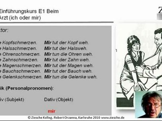 E 1 Einführungskurs Basics Beim Arzt (ich oder mir?)