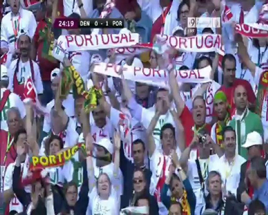 الهدف الاول للبرتغال أمام الدنمارك