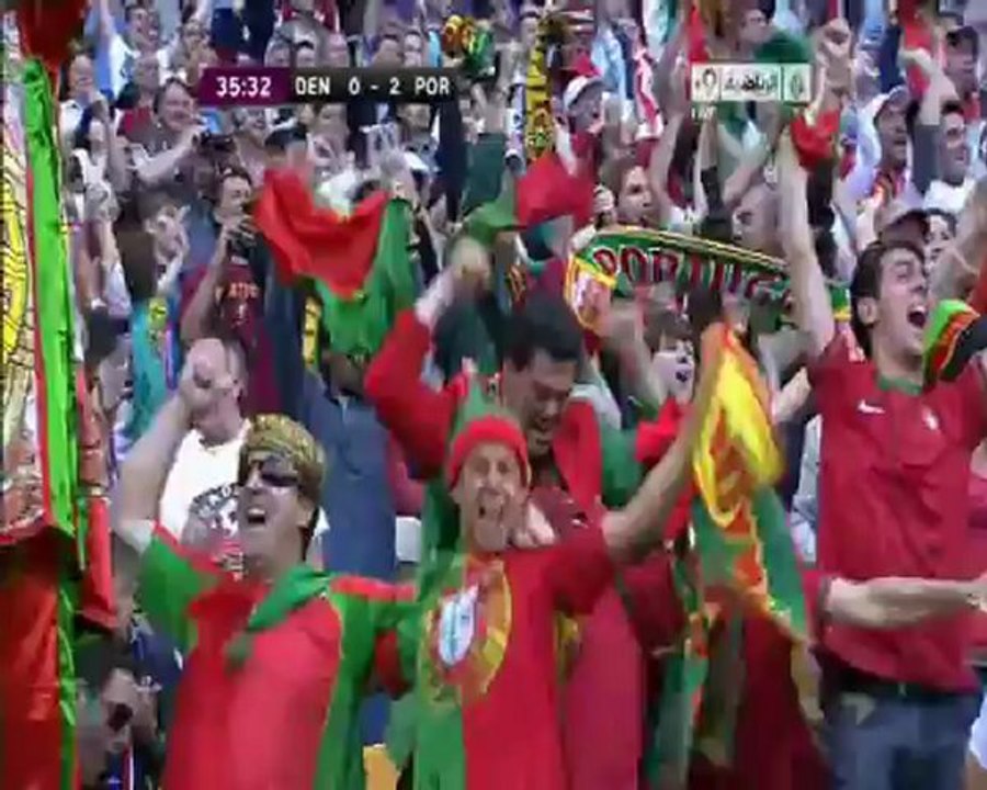 الهدف الثاني للبرتغال أمام الدنمارك