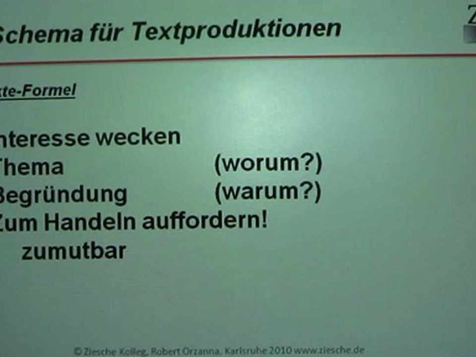 A2-DSH Schema für Textproduktionen 5-Punkte-Formel