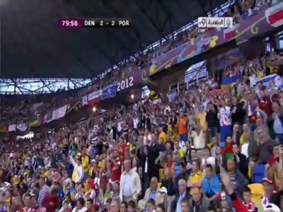 الهدف الثاني للدنمارك أمام البرتغال
