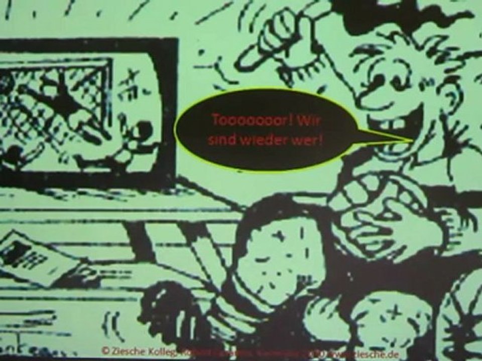 B2 Fußball-WM 2010 Karrikatur Fußballfan