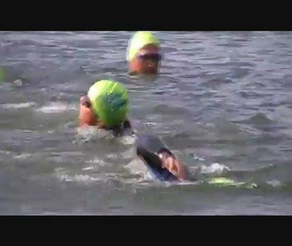 entrainement triathlon à l'etang. 13 juin avec les jeunes du club